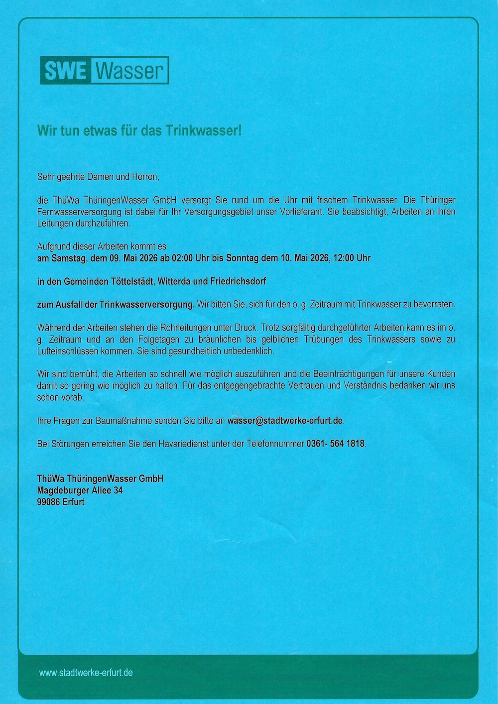 Wasserversorgung